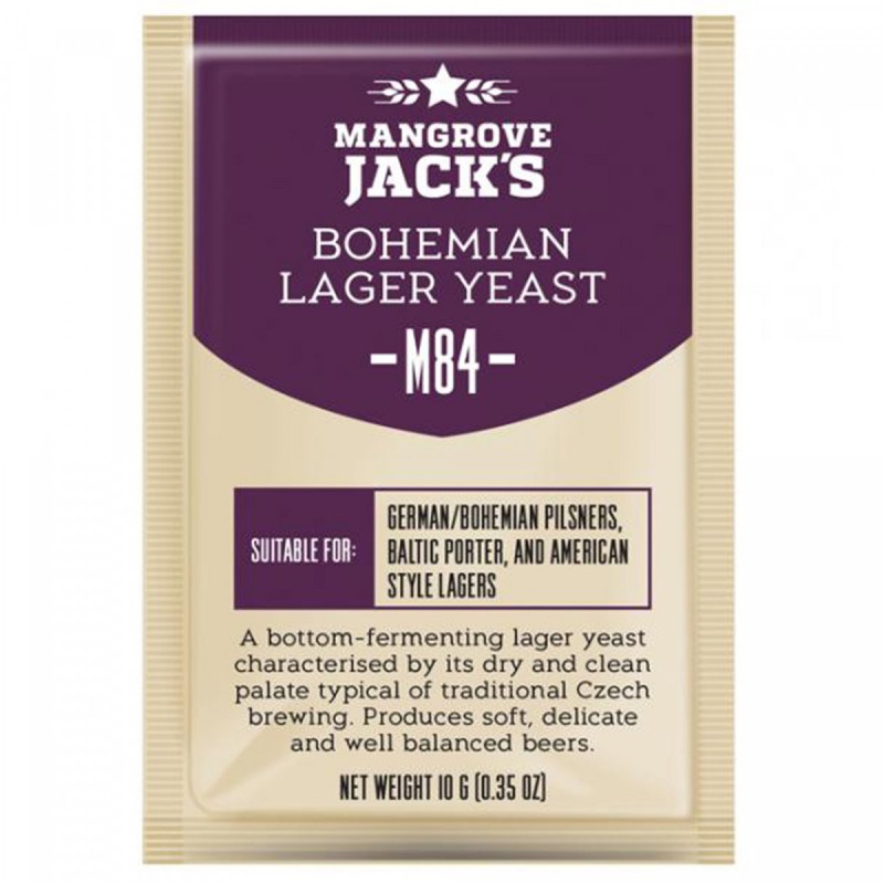 levure à bière sèche - Bohemian Lager M84 - Mangrove Jack's Craft Series 10g
