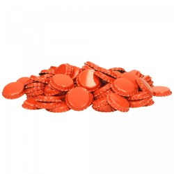 Bouchons couronne 26mm orange 1000 pces
